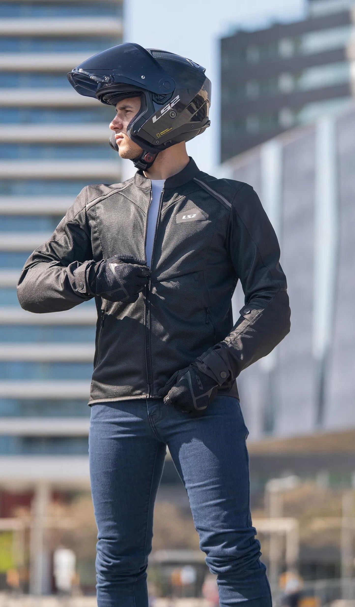 Ls2 chaqueta brisa hombre chaqueta brisa hombre negro gr. XL