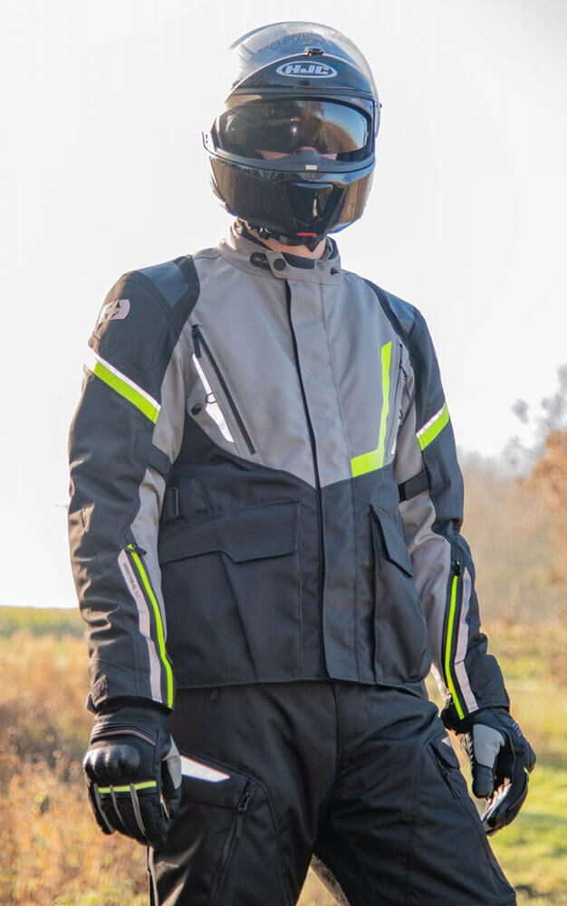 Oxford Jacket Montreal 4. Black Grey Giallo dimensione 3x