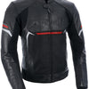 Giacca in pelle di braccio RAIDE 3.0 MS NERA ROSSO GR. XL