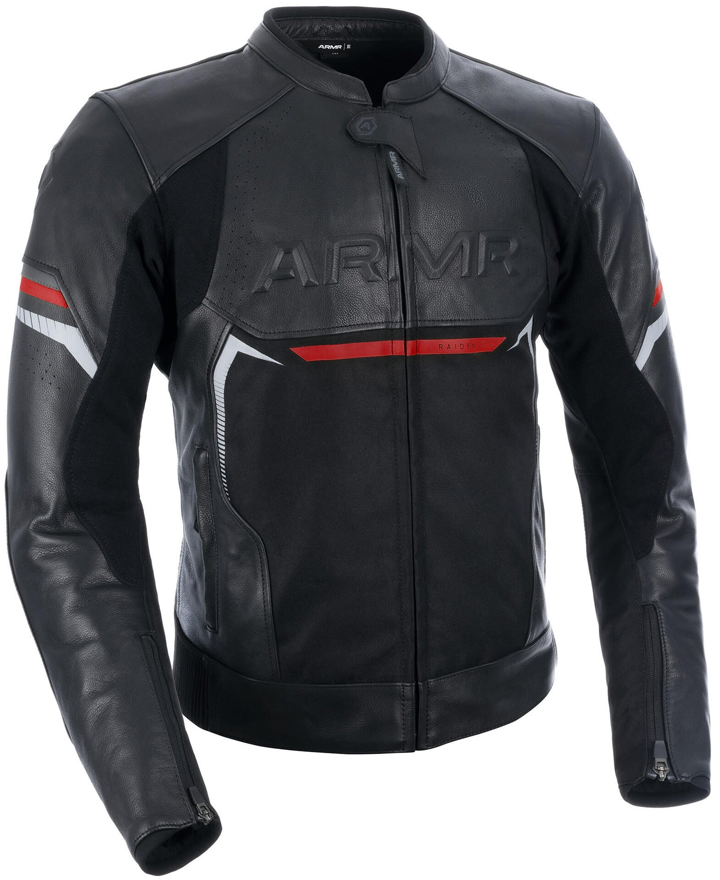 Giacca in pelle braccia raide 3.0 ms nera rossa gr.xxl