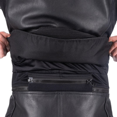 Giacca in pelle braccia raide 3.0 ms nera rossa Gr.3xl
