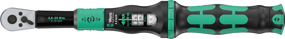Wera una llave dinamométrica de 5 con bloqueo dinamométrico, carraca reversible 1 4 (2,5-25 nm)