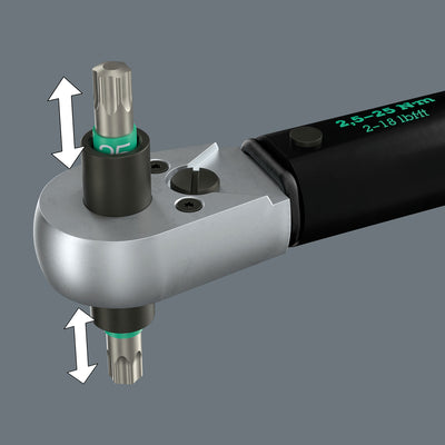 Wera chiusura a scatto con chiusura a coppia 6 r l, attacco bit (1 4 ) (2,5-25 nm)
