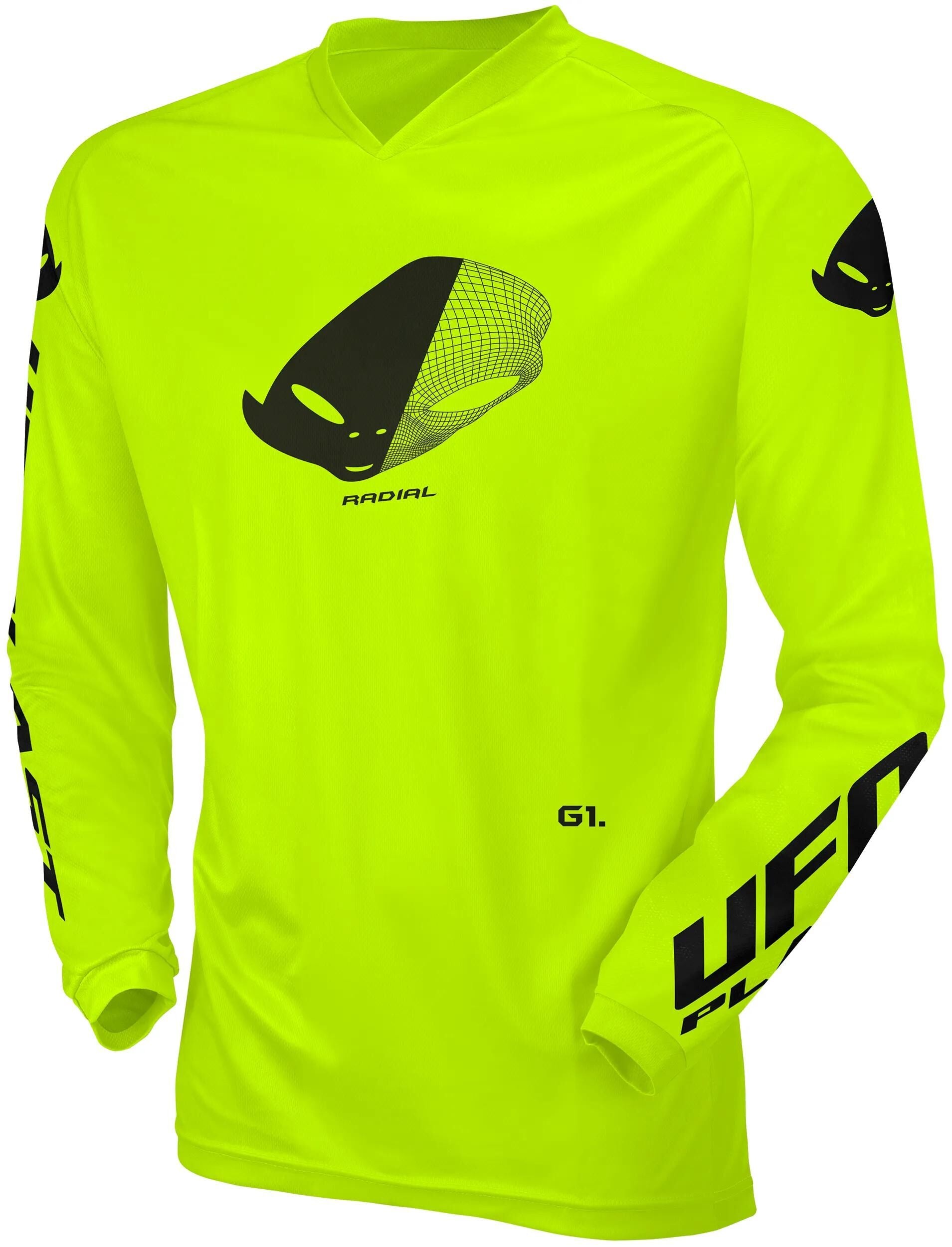 Ufo plast jersey mx radial children's jersey ufo rad neon yellow gr. s
