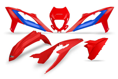 Kit de embellecedores de carrocería Ufo Plast ufo beta rojo azul