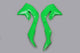 Copriradiatore Ufo Plast Copriradiatore Ufo Kawasaki Verde