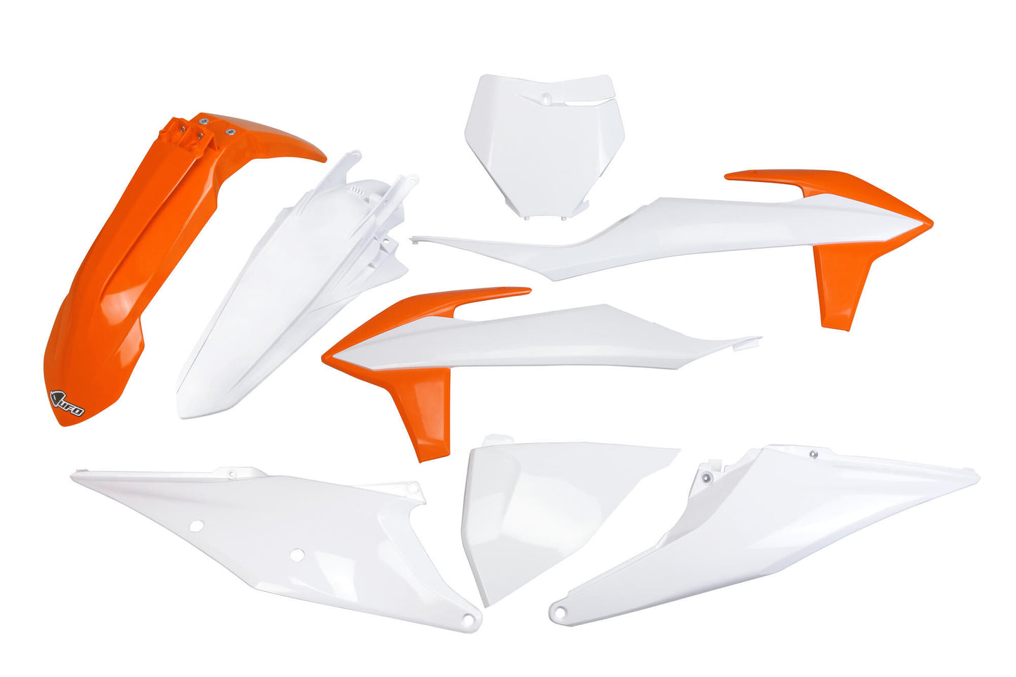 Kit finiture carrozzeria ufo plast ufo ktm oem arancione bianco
