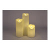 Kaarsenset led l s3 creme kunststof 12,5x12,5x20 30 40cm