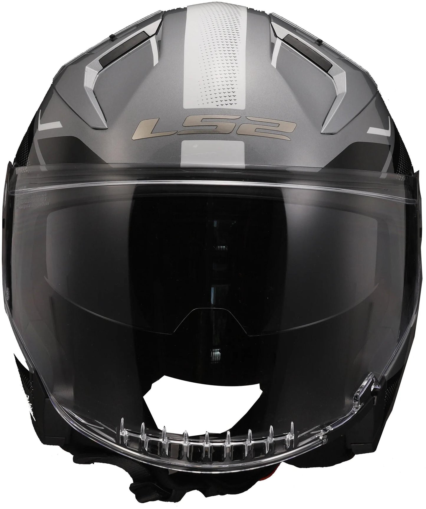 Casco jet ls2 “of603 infinity ii veyron” casco of603 infi. ii veyron 3xl gris bl blanco