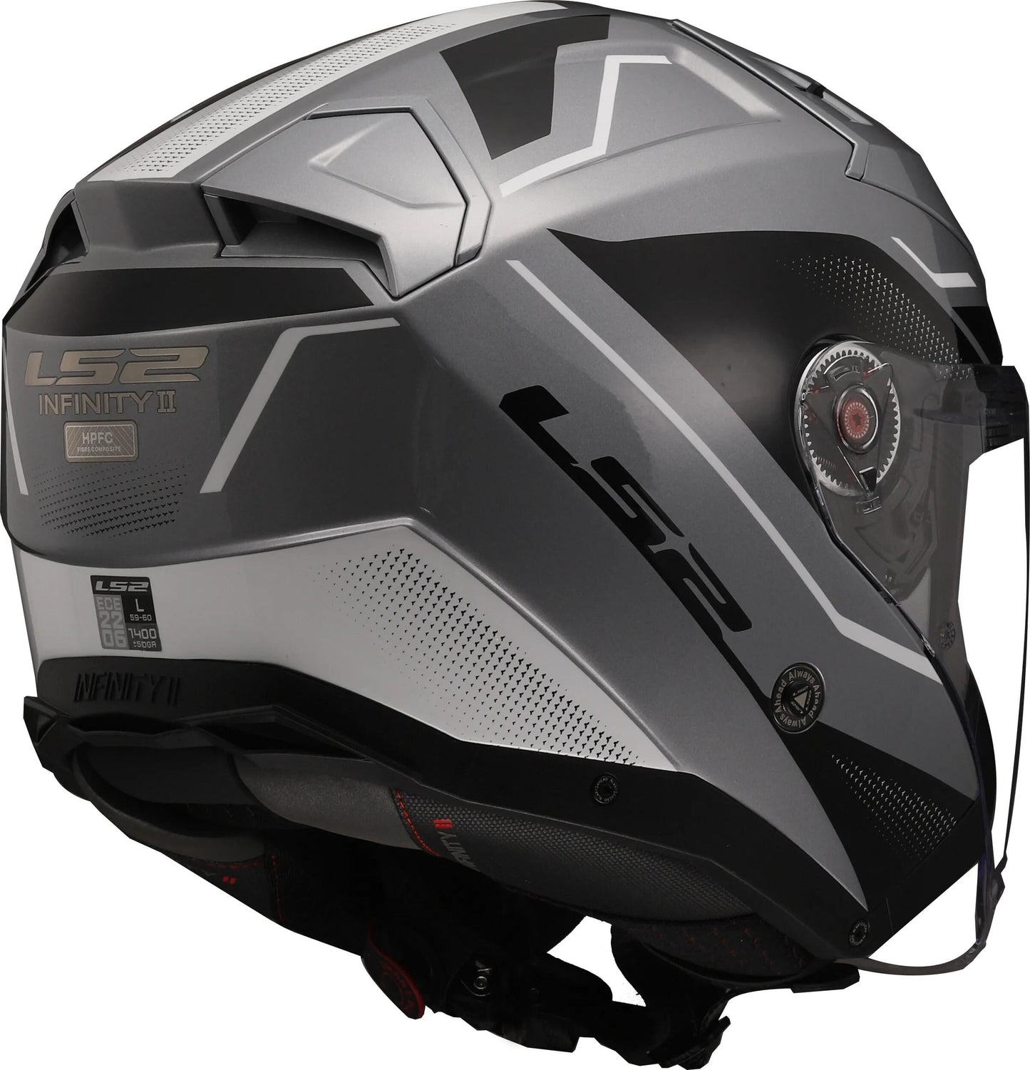 Casco jet ls2 “of603 infinity ii veyron” casco of603 infi. ii veyron 3xl gris bl blanco