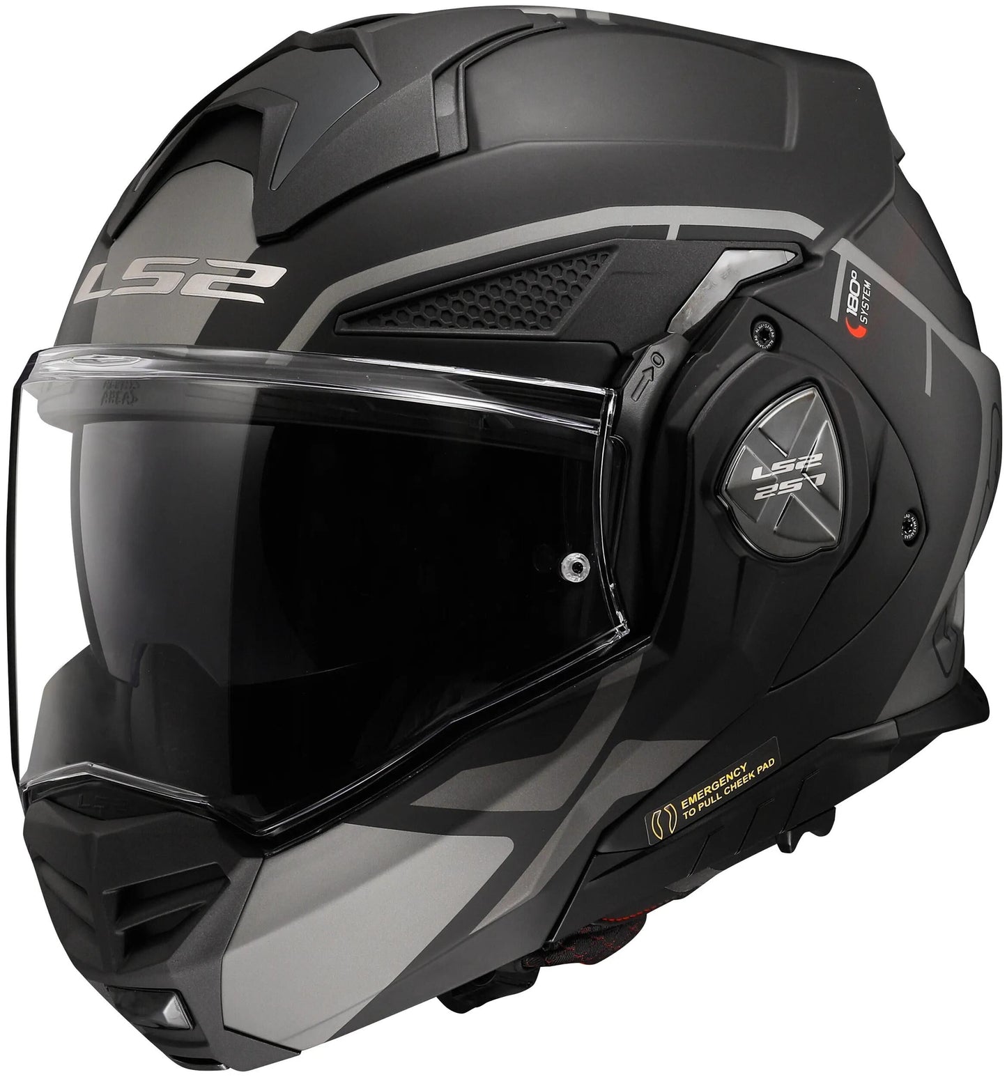 Ls2 opklaphelm ff901 advant x metryk helmet advant x metry sw gr matt gr. l