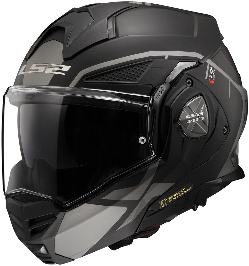 Casco apribile Ls2 ff901 advant x casco metryk ff901 adv. x metrico l nero grigio