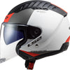 Ls2 de 600 casco jet copter ii urbane casco de 600 copt. ii urbane m blanco rojo