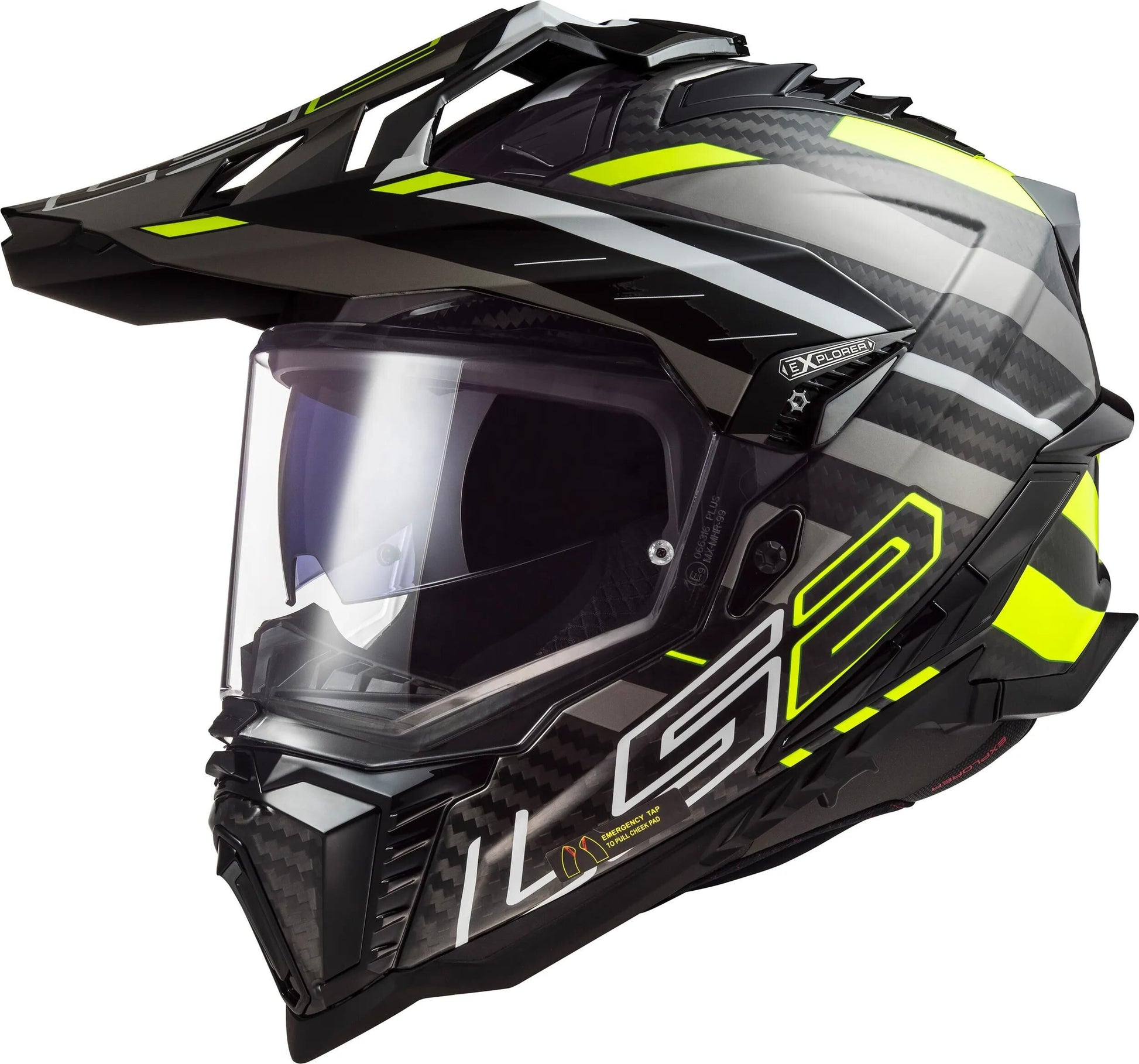 Ls2 endurohelm mx701 explorer carbon edge helmet explorer edge carbon sw ge ti gr. m
