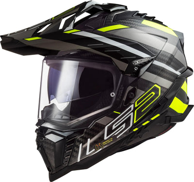 Casco enduro ls2 mx701 explorer borde carbono. casco mx701 exp.coche. borde l bl. amarillo. titanio