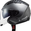 Ls2 jethelm of600 copter ii solid helmet copter ii soli titanium matt gr. l