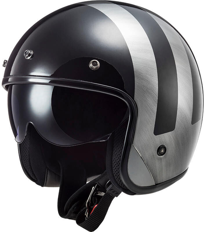 Casco jet Ls2 of601 bob ii lines casco of601 bob ii lines m jeans nero