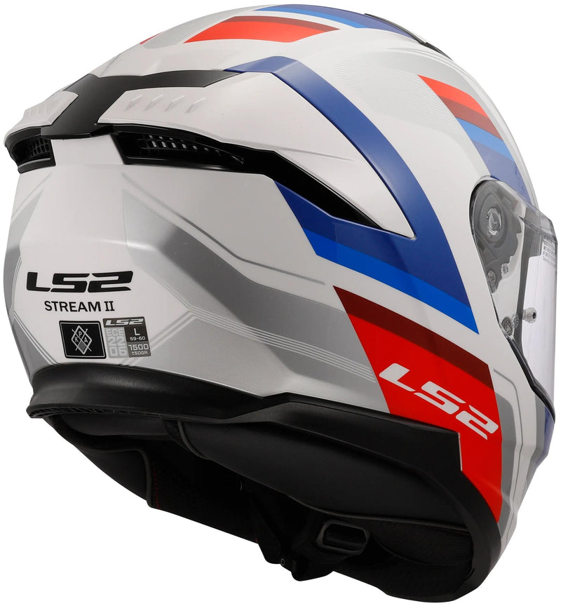 Casco integrale Ls2 ff808 stream ii casco vintage ff808 stre.ii vint. è bianco blu rosso