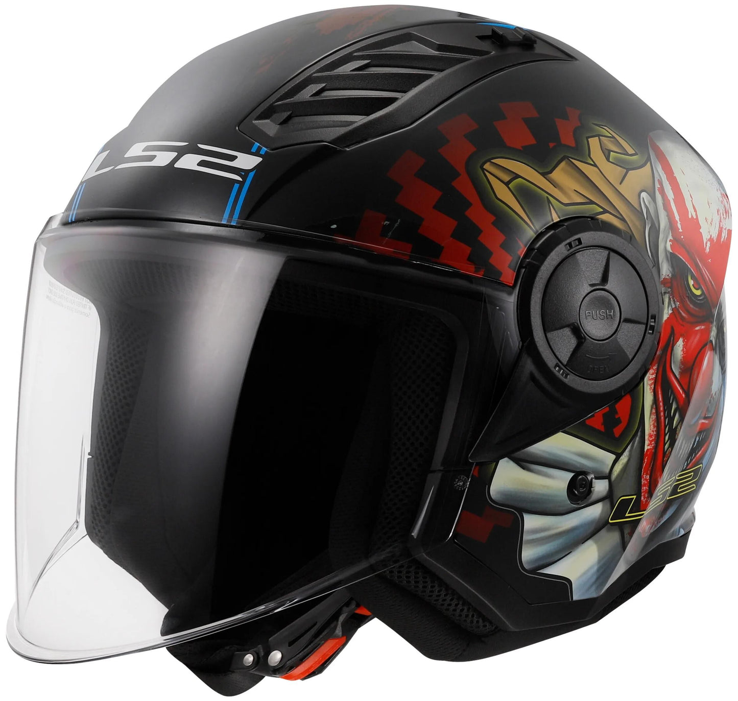 Casco jet Ls2 of616 airflow ii happy dream casco of616 airfl.ii hap.dreams l colore bl