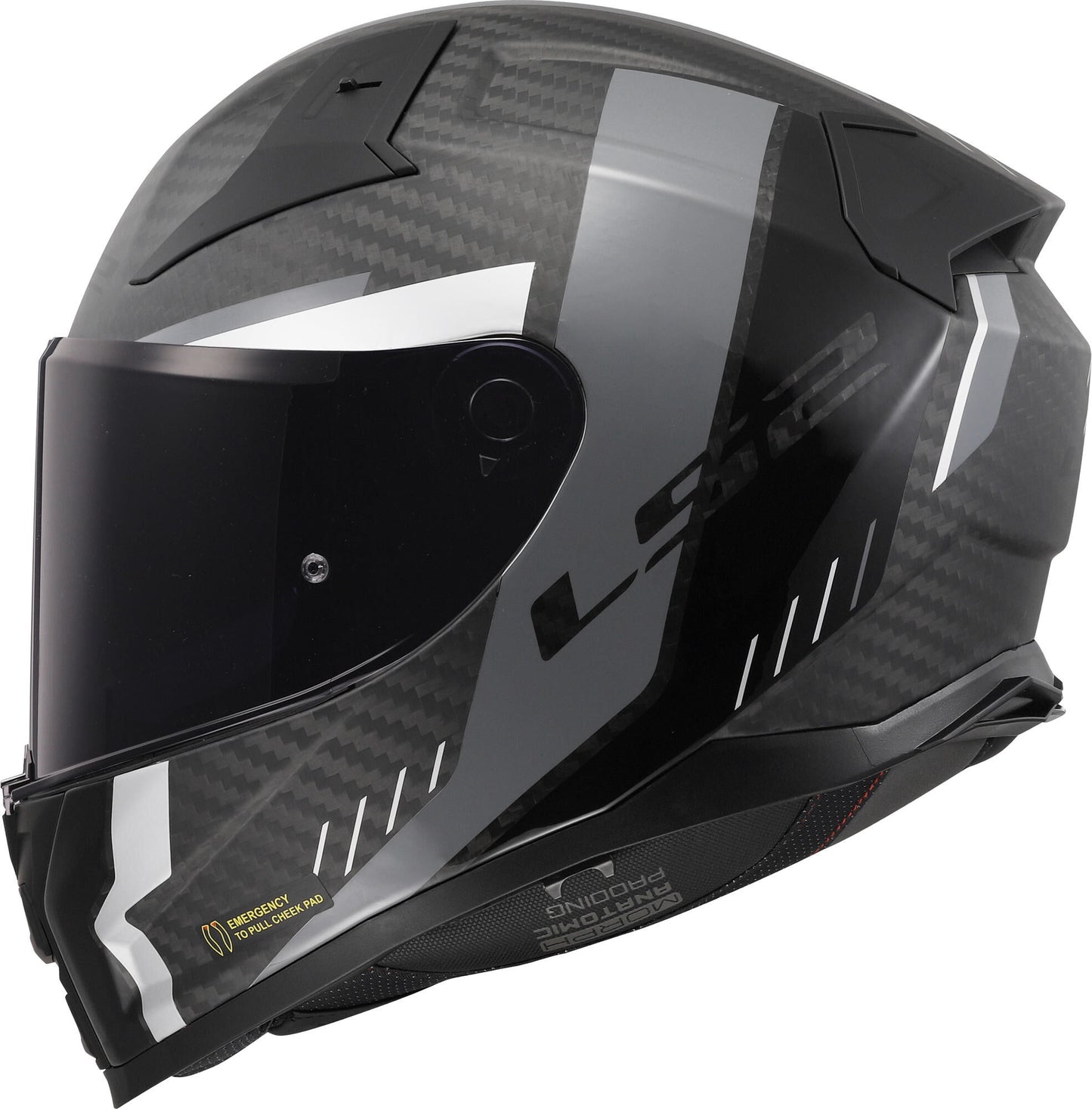 Casco integrale Ls2 ff811 vector ii griglia in carbonio. casco ff811 vector ii carb.griglia xl bl. grigio