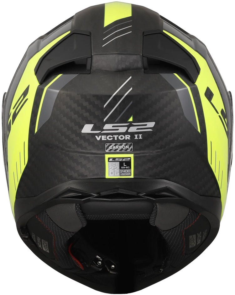 Casco integral ls2 ff811 vector ii rejilla de carbono. casco ff811 vector ii carb.grid l bl. amarillo.