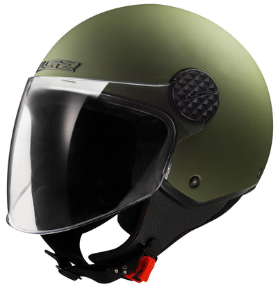 Casco jet Ls2 of558 sfera lux ii casco solid of558 sph. lux ii solido l verde opaco