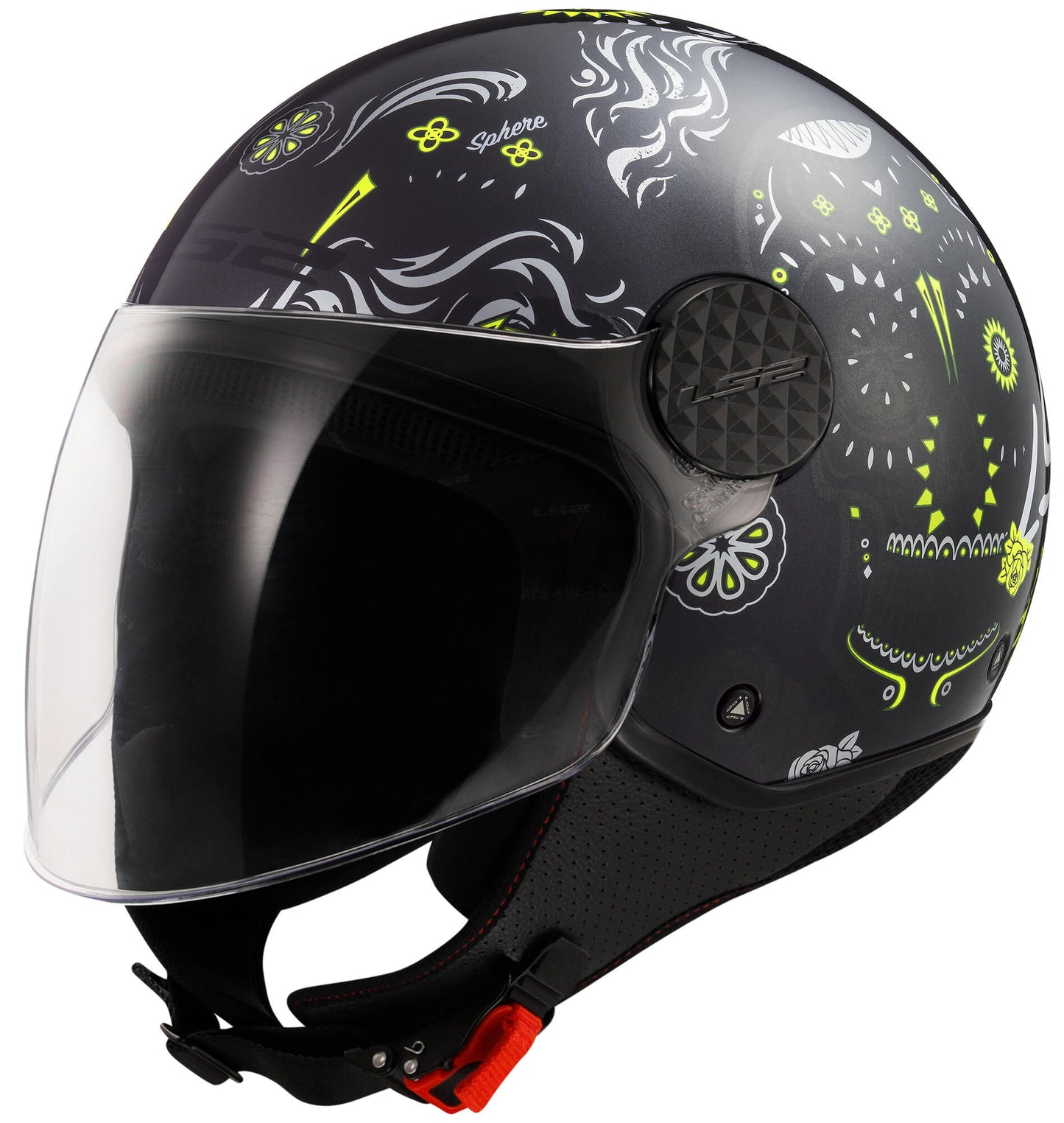 Casco jet Ls2 of558 sfera lux ii casco maxca of558 sph. lux ii maxca s nero giallo