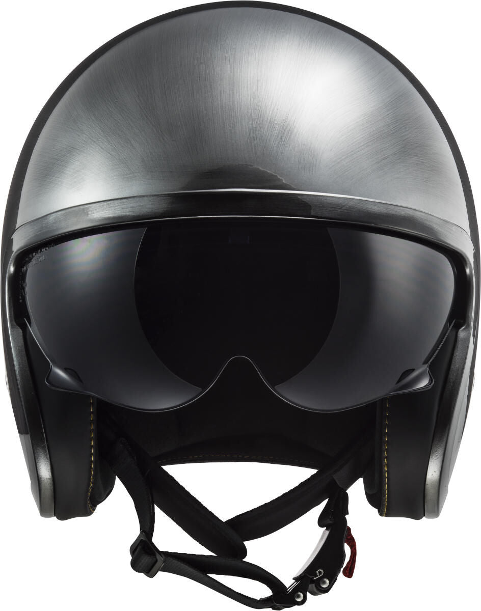 Casco jet ls2 de jeans spitfire 599 ii. casco of599 spitfire ii jeans titanio talla s