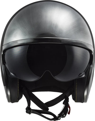 Casco jet ls2 de jeans spitfire 599 ii. casco of599 spitfire ii jeans titanio talla m