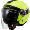 Ls2 de 620 casco jet clásico con clase casco de 620 clase con clase. m negro amarillo