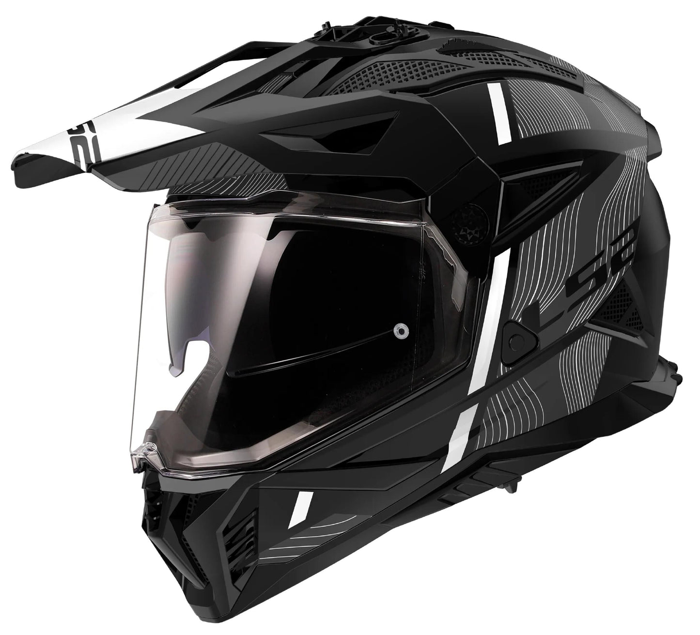 Casco enduro ls2 mx702 pioneer ii hill. casco mx702 peón.ii colina m bl. blanco mate