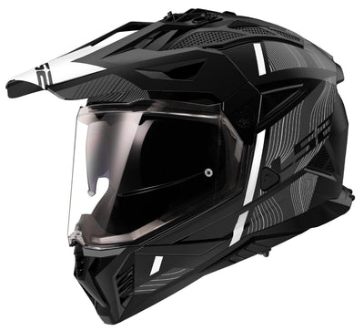 Casco enduro Ls2 mx702 Pioneer II Hill. casco mx702 pedone.ii collina xl bl. bianco opaco