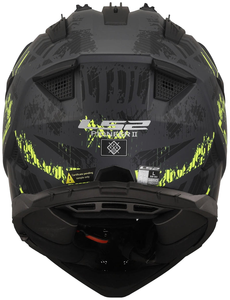 Casco enduro ls2 mx702 pioneer ii loco. casco mx702 peón.ii loco s bl. amarillo. mate