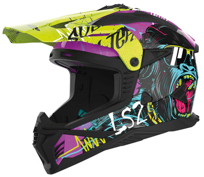 Casco motocross Ls2 mx708 fast ii gorilla. casco mx708 fast ii gorilla xl viol. già.