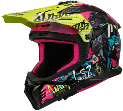 Casco motocross Ls2 mx708 fast ii gorilla. casco mx708 fast ii gorilla xxl viol. già.