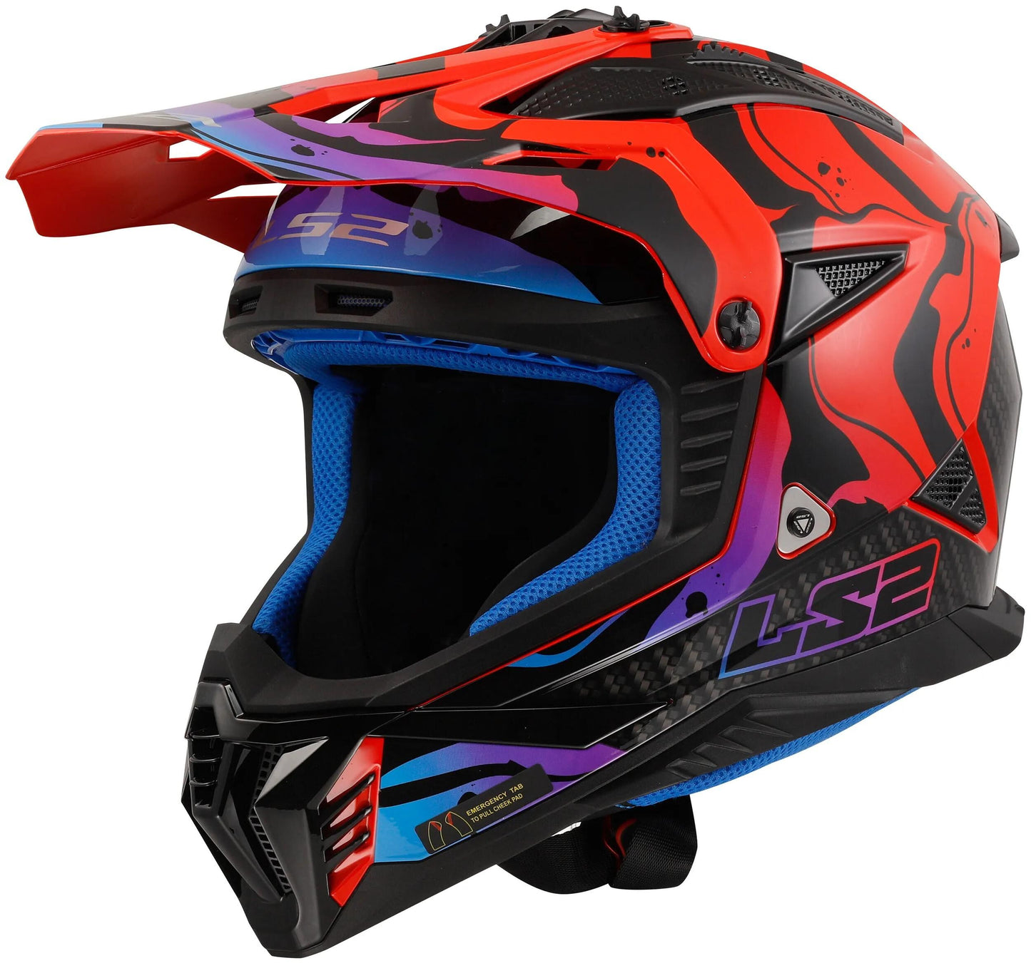 Casco motocross Ls2 mx708 lavaggio veloce ii. casco mx708 fast ii lavaggio l bl. colore rosso.