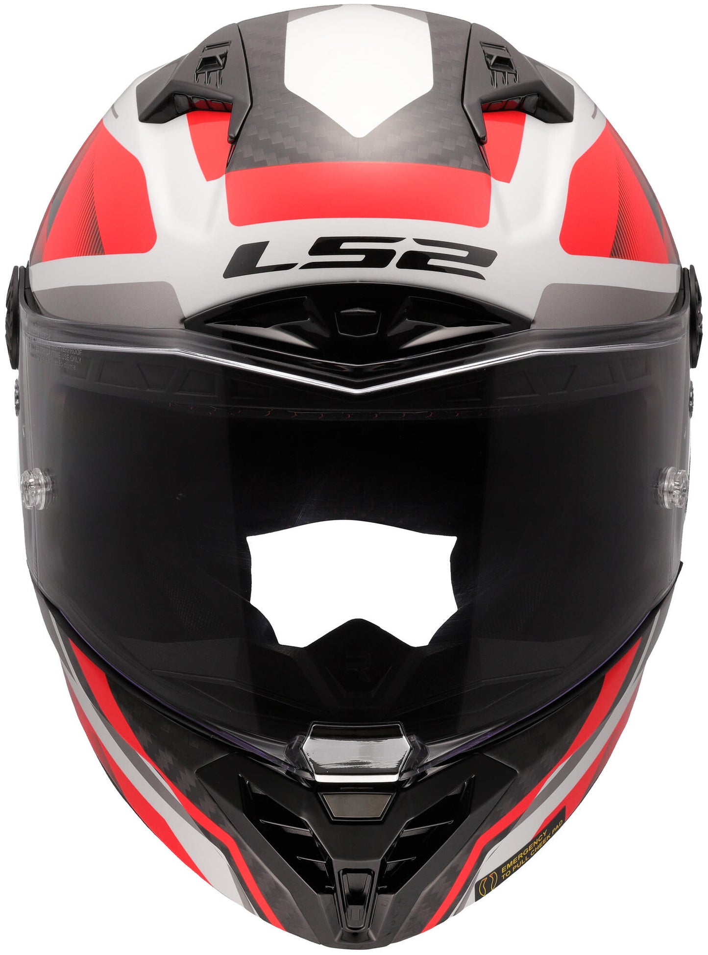 Casco integrale Ls2 ff805 tuono carbonio gp casco diamante ff805 tuono gp raute xxl bianco rosso
