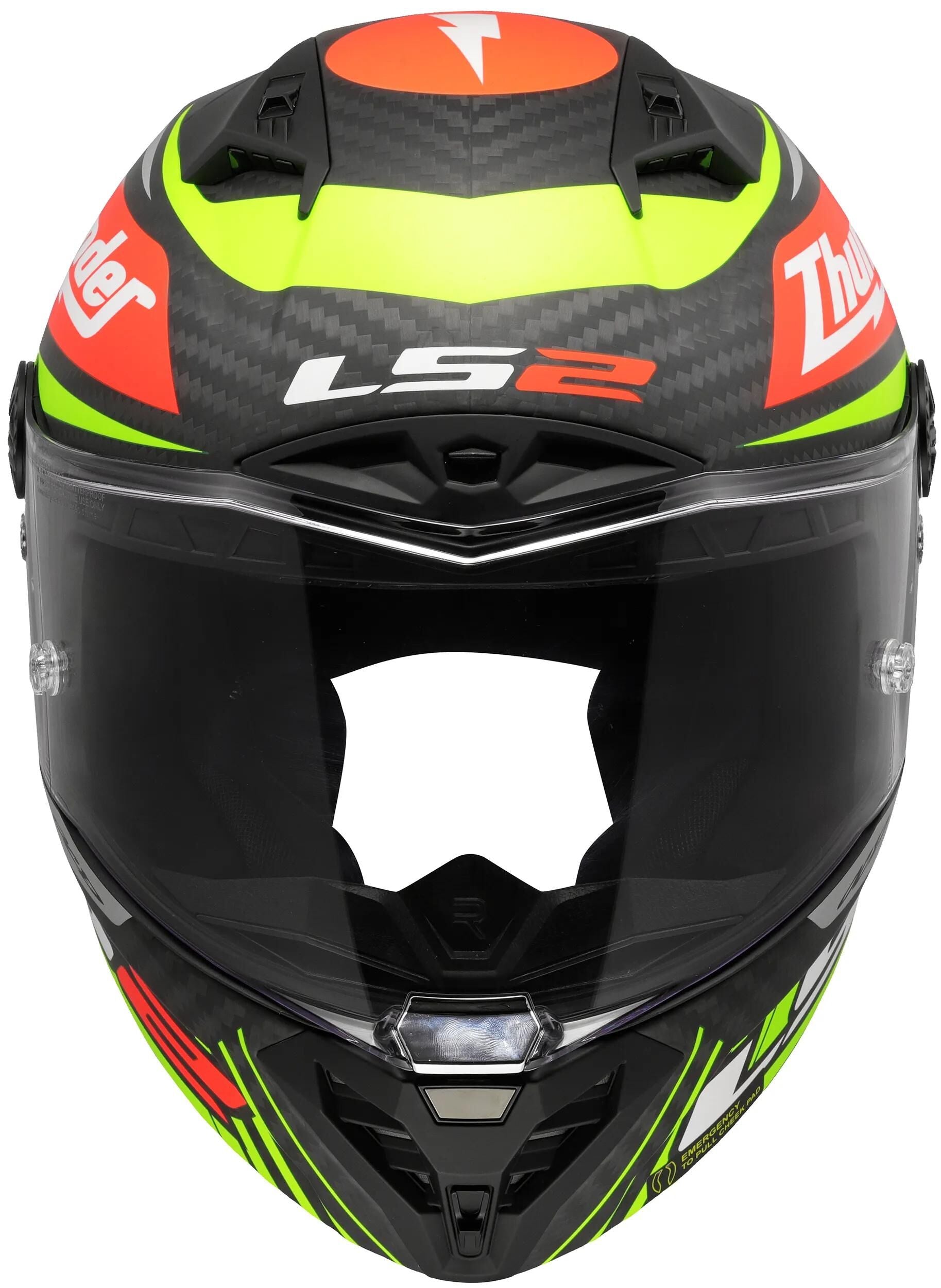 Casco integral ls2 ff805 thunder carbon gp aero replica negro. casco ff805 thunder gp aero rep.negro l