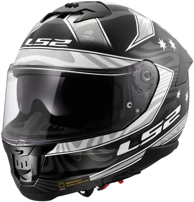 Ls2 integraalhelm ff808 stream ii galdam helmet ff808 stream i galdam black white gr. xl