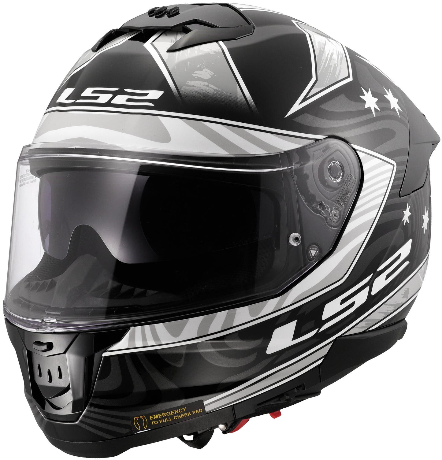 Ls2 integraalhelm ff808 stream ii galdam helmet ff808 stream i galdam black white gr. xx