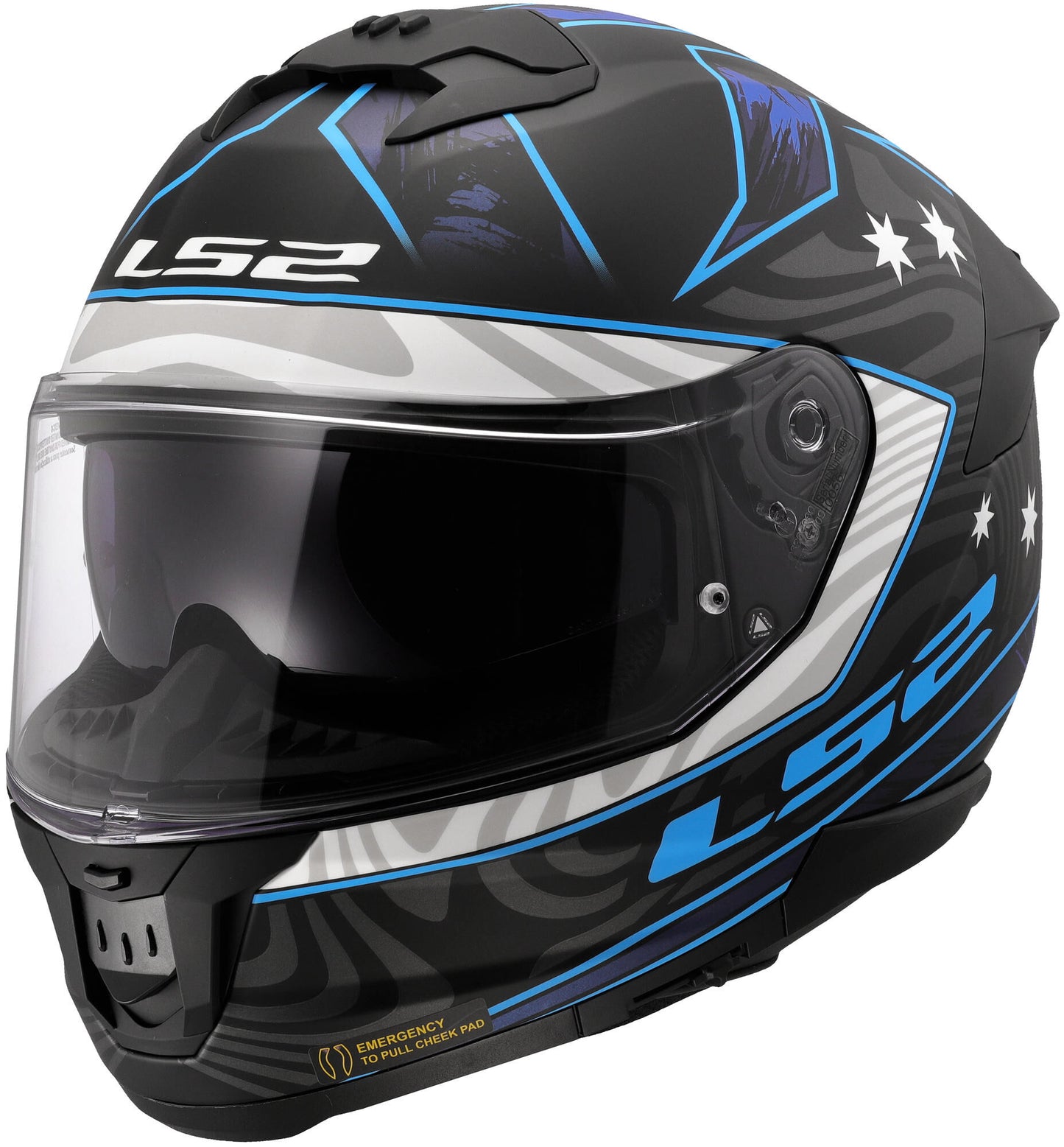 Ls2 integraalhelm ff808 stream ii galdam helmet ff808 stream i galdam black blue gr. l