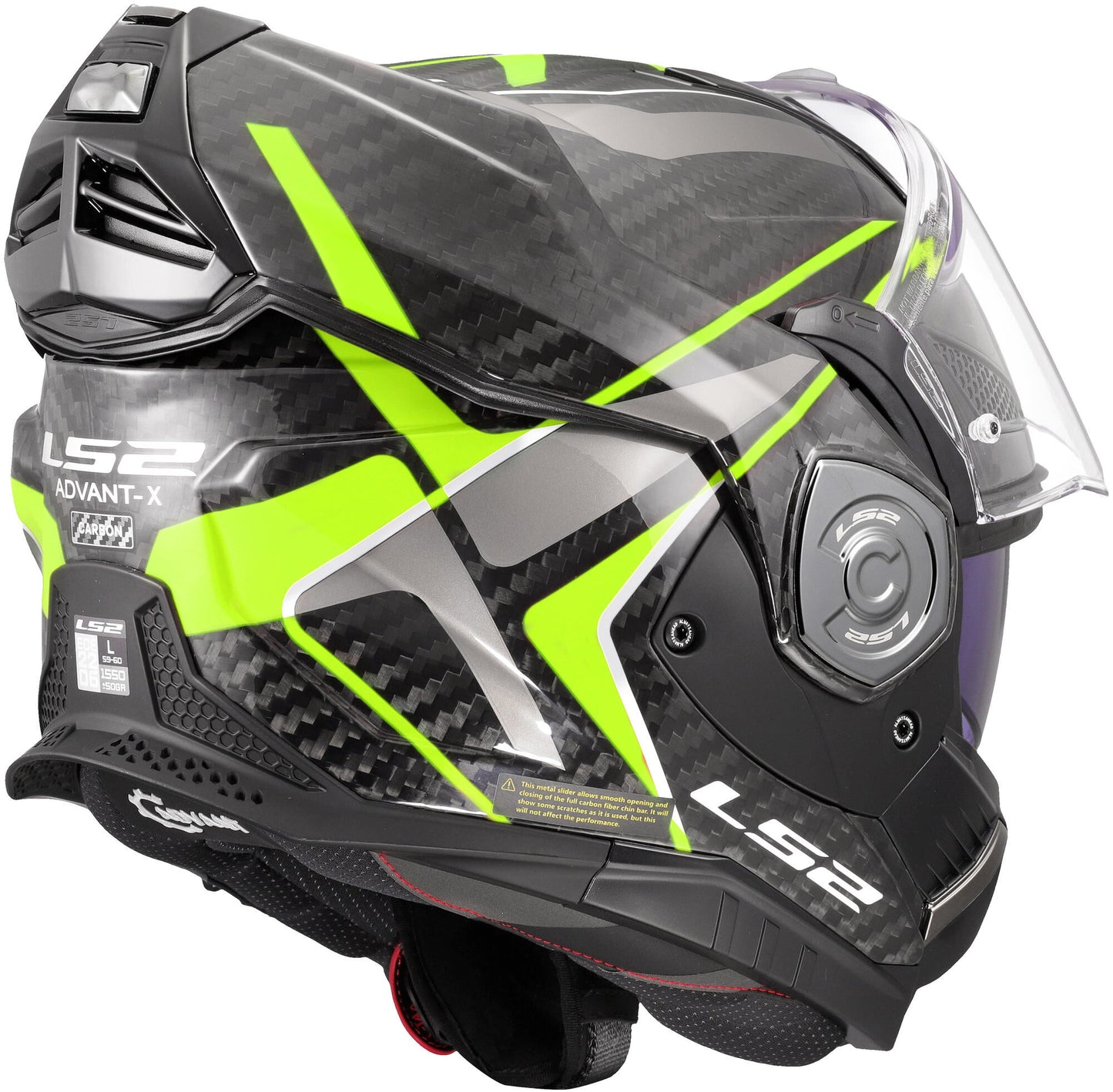 Casco apribile Ls2 ff901 advant x carbon future ii. casco advant x carb.fut.ii xl bl yel