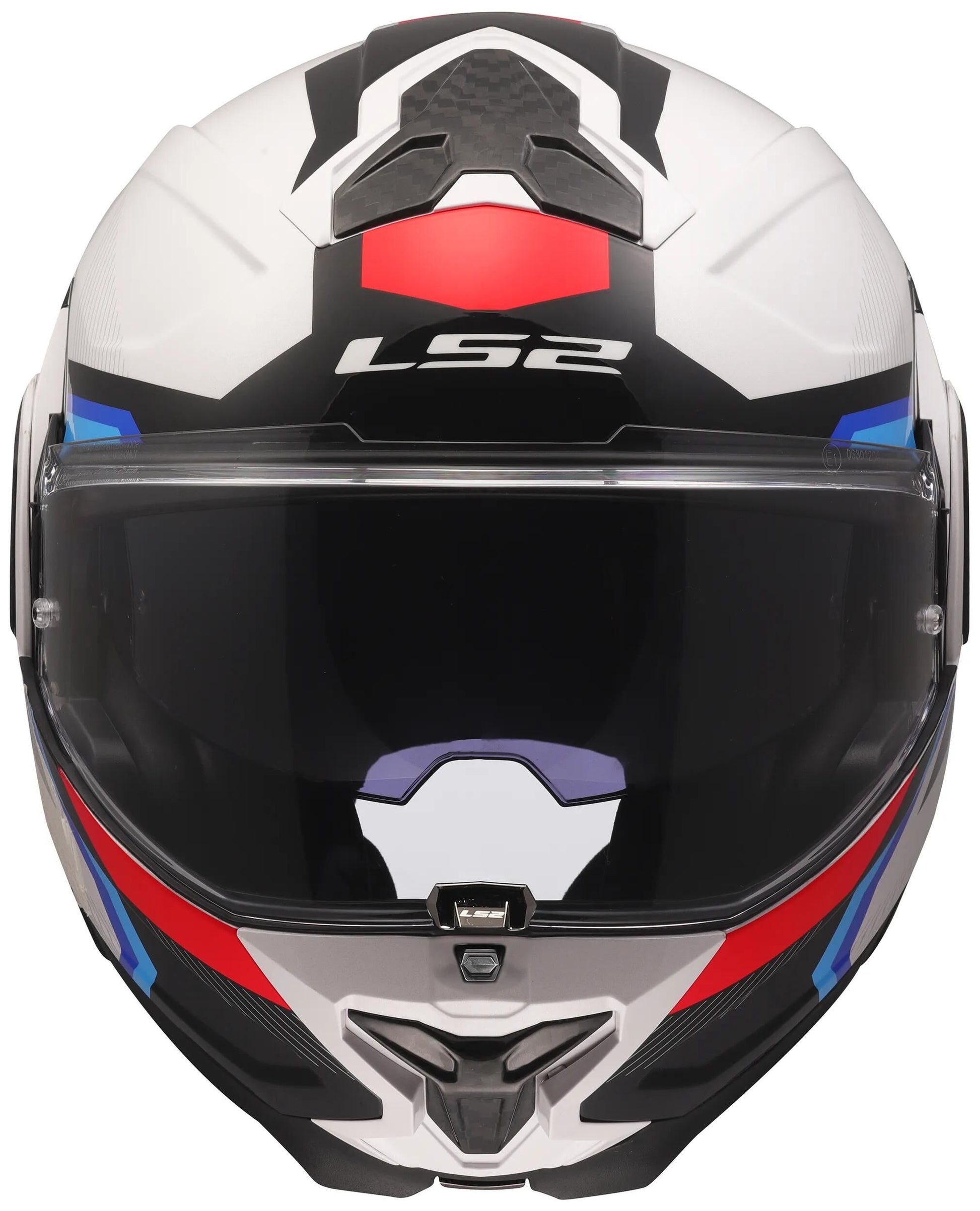 Casco apribile Ls2 ff910 advant ii triplo. casco ff910 advant ii triple xl bianco blu rosso