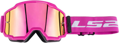 Gafas motocross cargador ls2 crossglasses cargador rosa con visera iridio