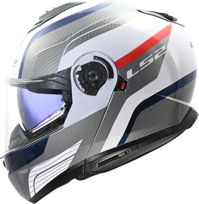 Ls2 flip up helmet ff908 strobe ii monza helmet ff908 stro.ii monza l wh blue red