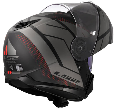 Ls2 opklaphelm ff908 strobe ii code helmet strobe ii ff90 code black grey matt m