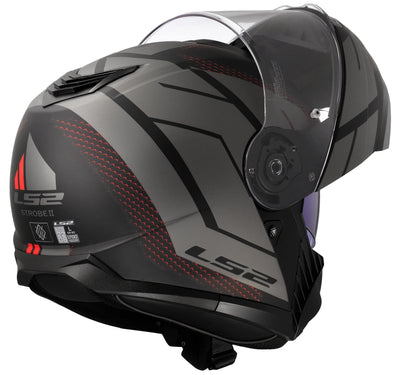 Ls2 flip up helmet ff908 strobe ii code . helmet ff908 straw. ii code xxl black gray matt