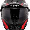 Casco enduro ls2 mx701 explorer carbon frontier ii, visor solar interno, removible, lavable, hipoalergénico y transpirable, correa de barbilla reforzada, almohadillas de rescate para mejillas, casco con doble forro d mx701 expl. car.fr.ii m rojo negro