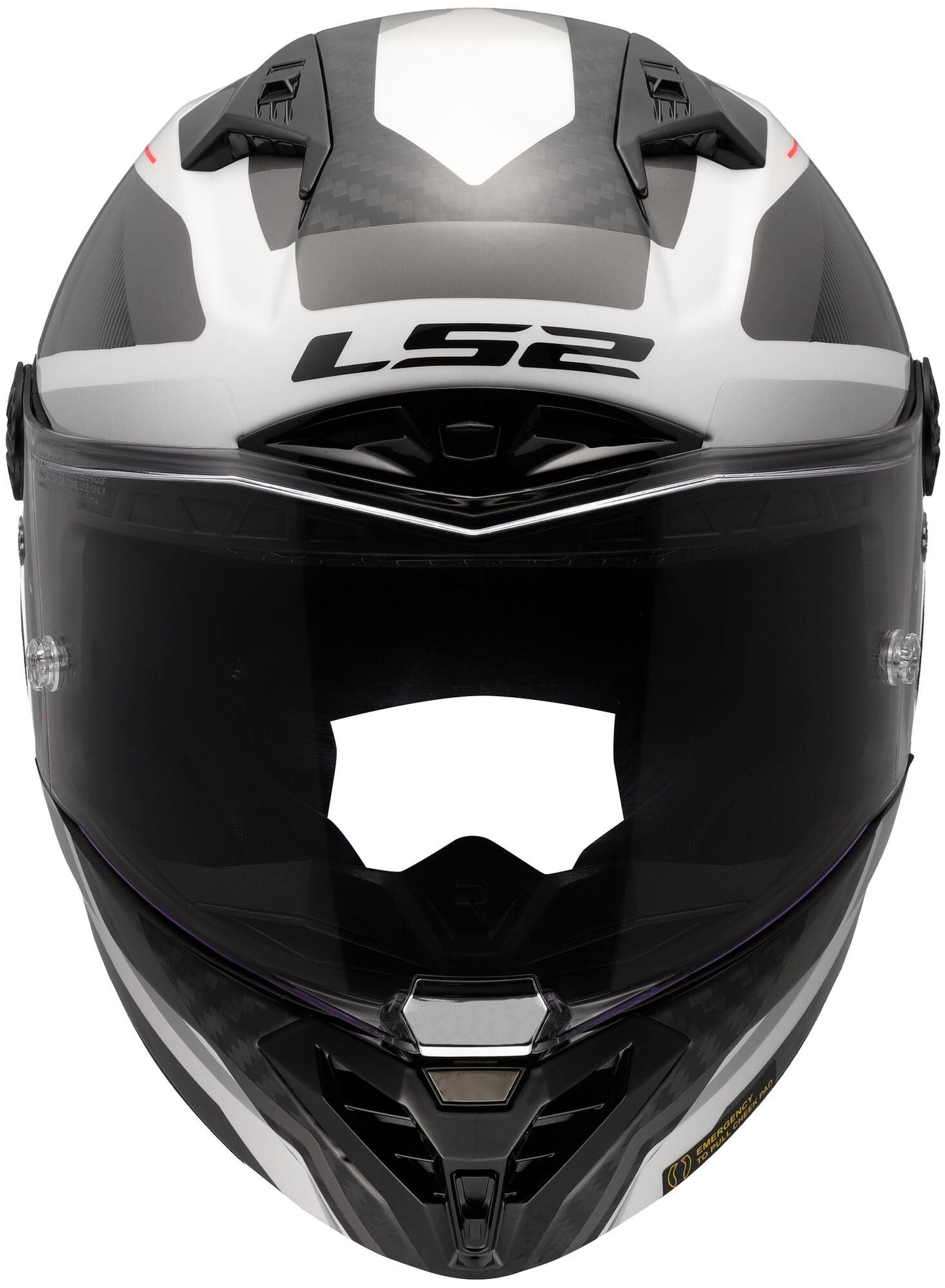 Casco integrale Ls2 ff805 tuono carbonio gp casco diamante ff805 tuono gp raute xxl bianco grigio