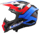 Casco motocross ls2 MX703 x-force galuo, transpirable e hipoalergénico. casco x-force galuo blanco rojo azul gr. xxl